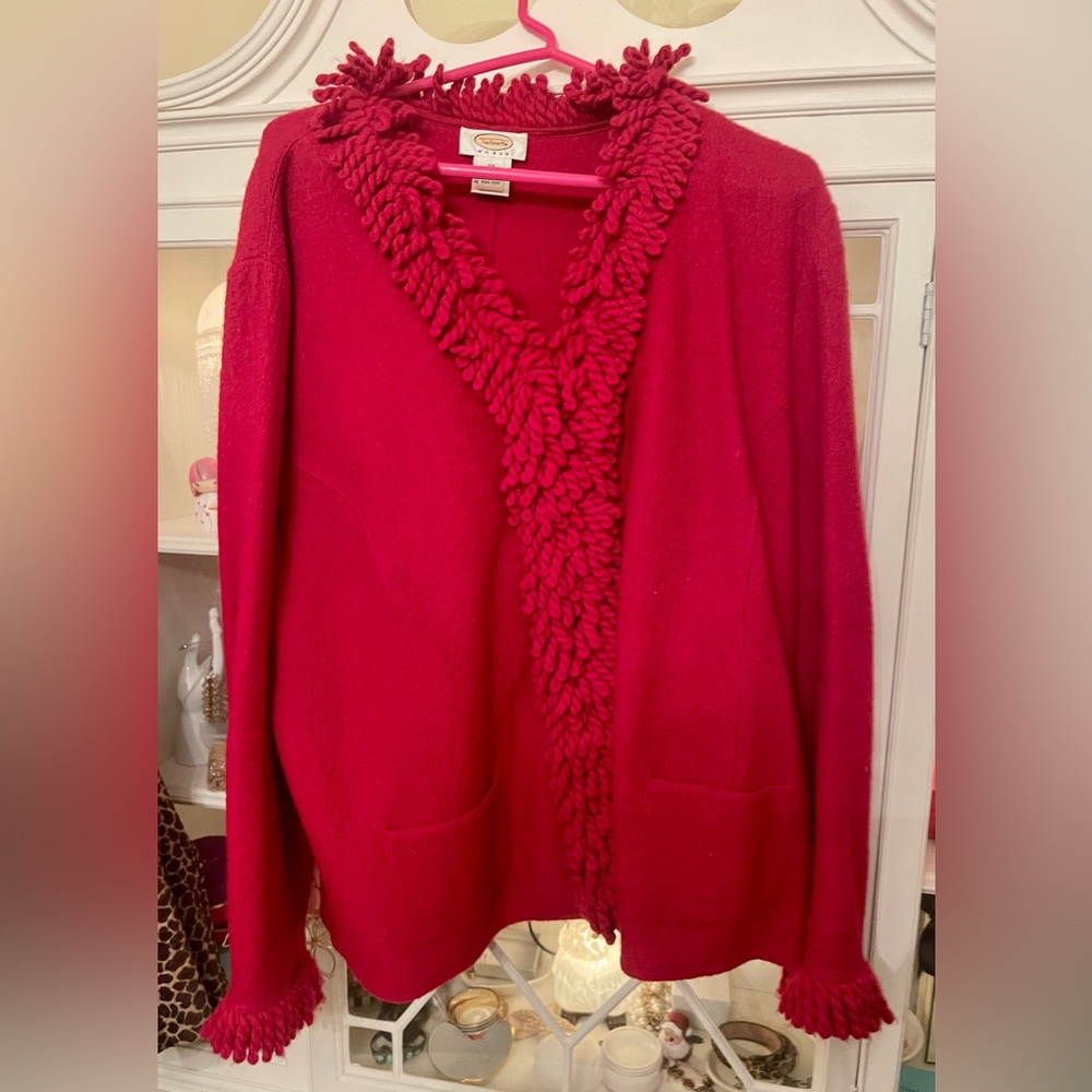 Cute red cardigan